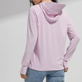 thumbnail image 4 of Women's Lightweight Long Sleeve Sun Protective Jacket with Detachable Hood and Security Pockets, Quick-Drying UV Blocking Fabric for Hiking, Outdoor Adventures and Daily Sun Protection Pink XXL, 4 of 4