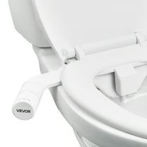 VEVOR Bidet Attachment for Toilet, Non-Electric Bidet Toilet Seat Attachment - Dual Retractable Nozzles,Adjustable Cold Water Pressure,Stainless Steel Inlet,Ideal for Rear and Feminine Wash,White