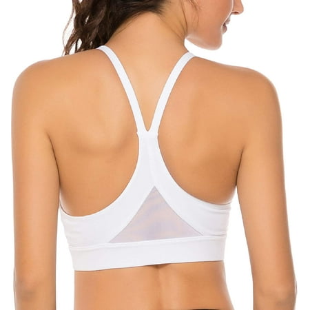 

Nine Bull Women s Mesh Open Back Sports Bra for Workout Yoga