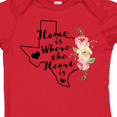 thumbnail image 4 of Inktastic Texas Home is Where the Heart is with Watercolor Floral Girls Baby Bodysuit, 4 of 5