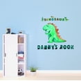 thumbnail image 2 of Custom Name Happy Cartoon Watercolor DinosaurWall Decal Decoration Dinosaur Joyful Cartoon Cartoon Animals Decorating Ideas for Child's Bedroom Size: 40 In(W) x 36 In(H), 2 of 5