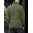 thumbnail image 3 of Fexilor Men's Turtleneck Sweater Pullover Stylish Shawl Collar Knit Top for Regular Fit, 3 of 6