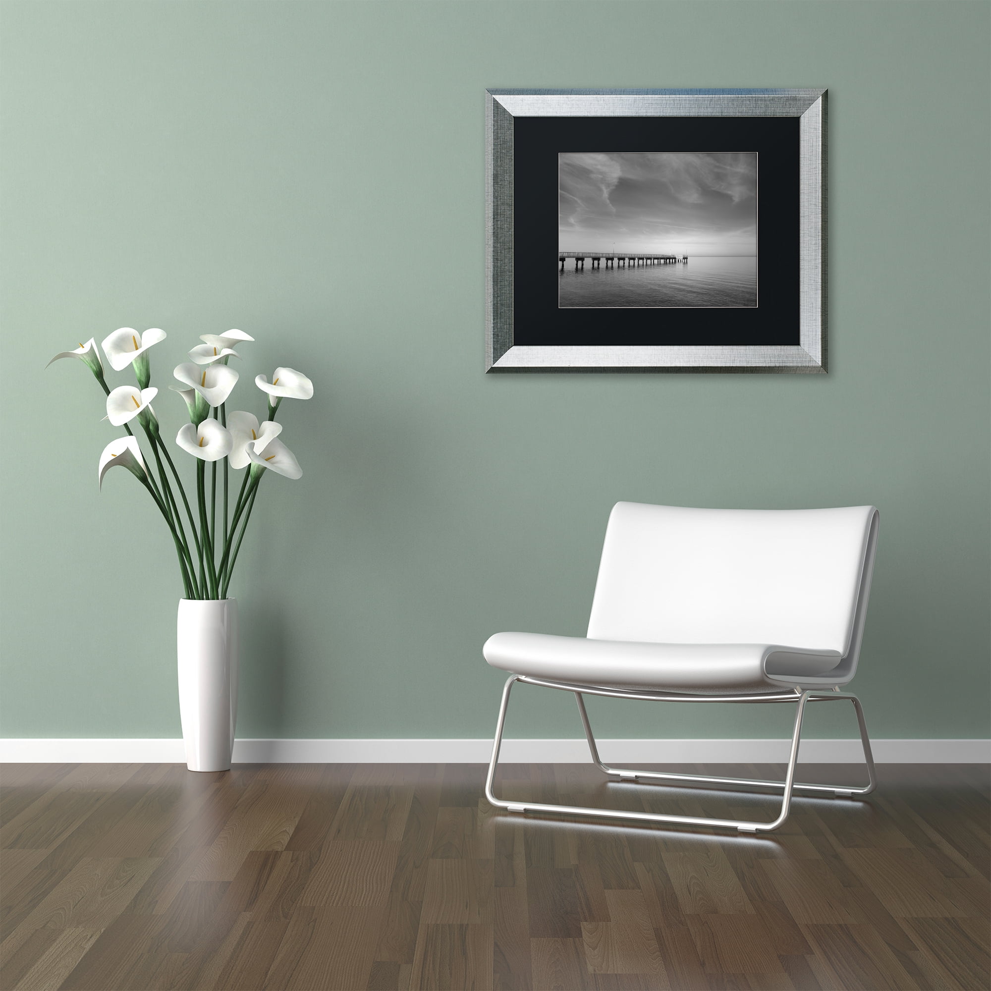 Trademark Fine Art 'End of the Pier' Silver Framed Art by PIPA Fine Art