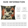 thumbnail image 5 of Pug DogTraining Jiu-Jitsu Clothing Throw Pillow, 5 of 5