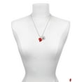 thumbnail image 3 of Delight Jewelry Resin Red Puffy Heart Silvertone Script Initial Disc - M - Charm Necklace, 20"+3", 3 of 4
