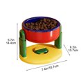 thumbnail image 2 of Cuenco ajustable para mascotas con ventosa, diseño inclinado 15° para gatos y perros, 3 opciones de altura, antideslizante, fácil de limpiar, protección de vértebras cervicales, prevención de, 2 of 7