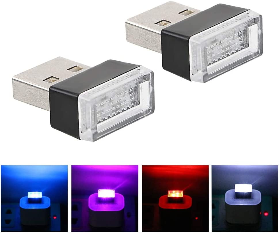 Ambient Lighting Kit USB Lights White Blue Red USB Interface Plug-in Miniature Night for Car 3PCS SOONDAR USB LED Car Interior Atmosphere Lamp