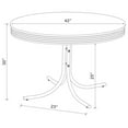 thumbnail image 7 of Retro Round Dining Table Glossy White and Chrome, 7 of 7