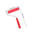 thumbnail image 2 of PENIKOKO Textured Paint Roller Ceilings Rubber Red for DIY Wall Art 1Pack, 2 of 8