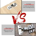 thumbnail image 4 of Cabinet Doors Hinges 4 PCS, 4 inch Hidden Frameless Cabinet Hinges Easy to Install, Soft Closing Concealed Cabinet Hinge with Screws, 4 of 8