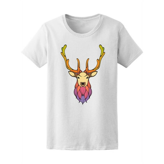 Colorful Deer Head Tee Women's -Image by Shutterstock