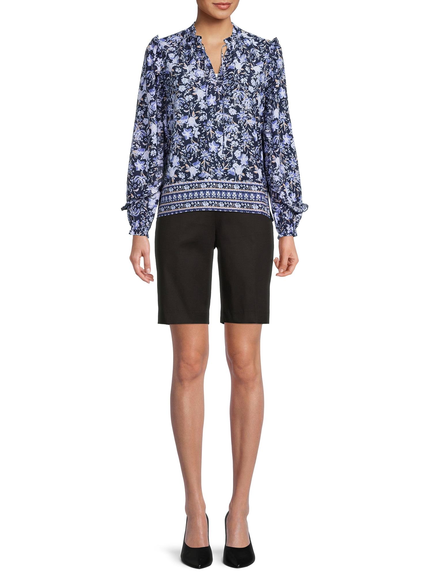 Time and Tru Women's Pull On Bermuda Shorts
