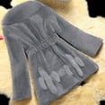 thumbnail image 3 of Women Lady Winter Warm Outwear Coat Plush Jacket Overcoat, 3 of 4