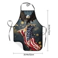 thumbnail image 6 of Zufioo North American Bald Eagle1 Print Tie-up Apron, Unisex Kitchen Apron - Oil-proof, Stain-proof and Waterproof, Suitable for Restaurants and Service Industries-One Size, 6 of 9