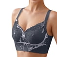thumbnail image 5 of Ahuyic Womens Bra,Summer Plus Size Bra,Ladies Comfortable Breathable No Steel Lace Gathering Adjustment Lift Bra Womens Underwear,Black,S, 5 of 5