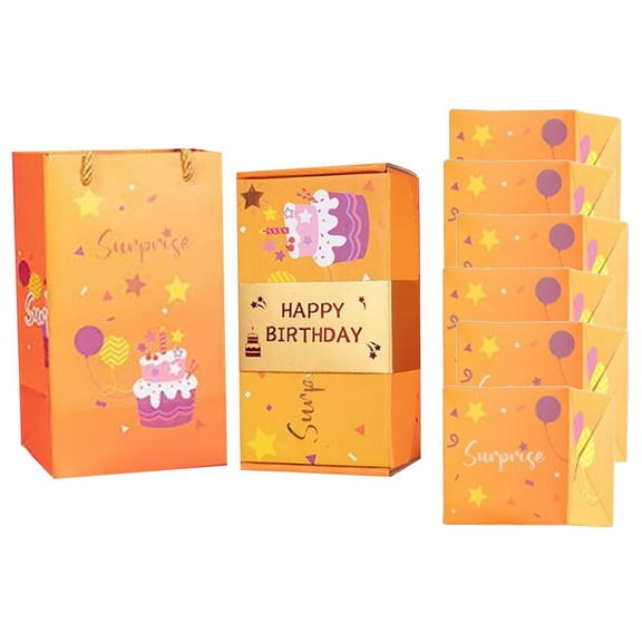 SIYTUAU Birthday Surprise Box Gift Set With 6 Pop Up Boxes Gift Box And Bag For Romantic And Festive Occasions Party Decoration And Gifting