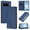 Dark Blue, variant on For Google Pixel 8 Phone Case,Peony Embossing Design,Anti-Scratch PU Leather Flip Foilo Cover,With Card Holder,Kickstand,Shockproof Drop Protection,Durable Wallet Phone Case,Brown