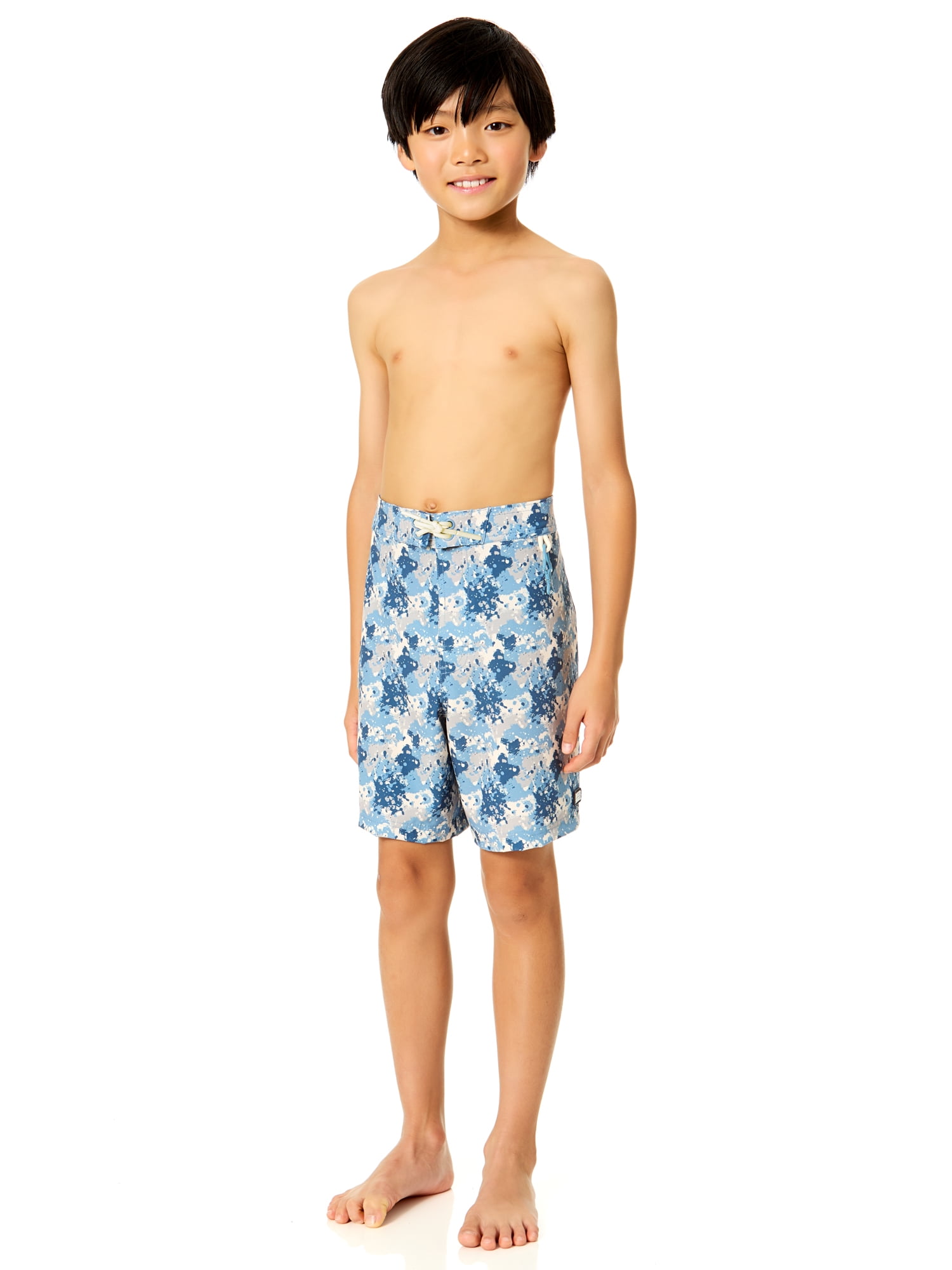 Rugged Shark Boys 6" Inseam Swim Trunks, Sizes 4-18