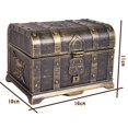 thumbnail image 3 of 6X Pirate Treasure Chest Decorative Treasure Chest Keepsake Jewelry Box Plastic Toy Treasure Boxes Bronze, 3 of 7
