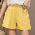 thumbnail image 4 of Aayomet Shorts de Course pour Femmes Amples Fins Pantalons Hauts pour Jambes de Femmes (Jaune, TG), 4 of 4