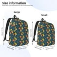 thumbnail image 4 of Balery Blue Floral Vintage Canvas Backpack for Men and Women - Large Capacity, Durable Travel Laptop Bag for School, Work, Hiking, and Outdoor Activities, 4 of 7