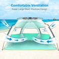 thumbnail image 4 of WolfWise 3-4 Person Easy Up Beach Tent UPF 50+ Portable Instant Sun Shelter Canopy Umbrella with Extended Zippered Porch, Mint Green, 4 of 8