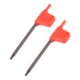 thumbnail image 1 of Unique Bargains 2PCS T8 S2 Flag Type Handle Driver Torx Key Wrench Spanner Screwdriver, 1 of 3