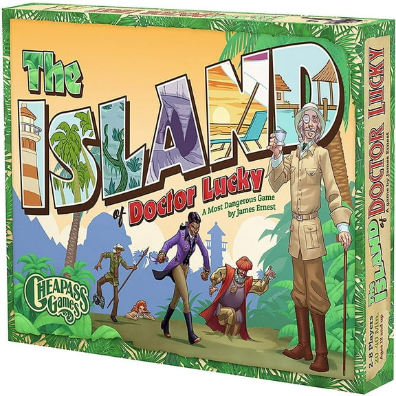Island of Doctor Lucky - Strategy & Luck Family Boardgame, Ages 12 , 2-8 Players