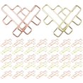 thumbnail image 1 of 20PCS Cross Shaped Decorative Metal Paper Clips for Office School Use Gold and Rose Gold Design, 1 of 5