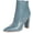 GREY, variant on Raelle Grey Croco Embossed Block Heel Pointed Toe Leather Ankle Boot (GREY, 9)