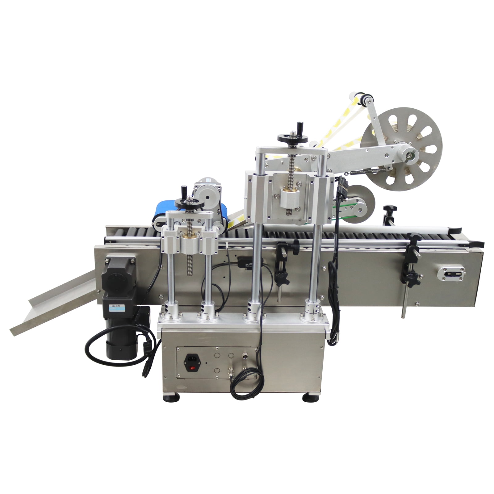Fully Automatic Desktop Conveyor Roller Round Bottle Horizontal Labeling Machine Coding Machine