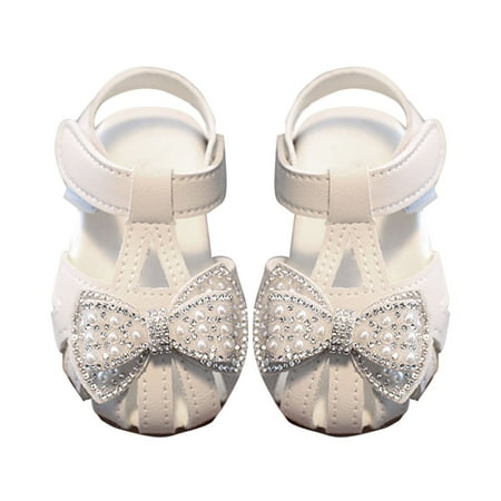 

Vedolay Sandals for Girls Toddler Little Big Kid High Heels Flower Girls Party Dress Shoes Glitter Pump Sandals White 7