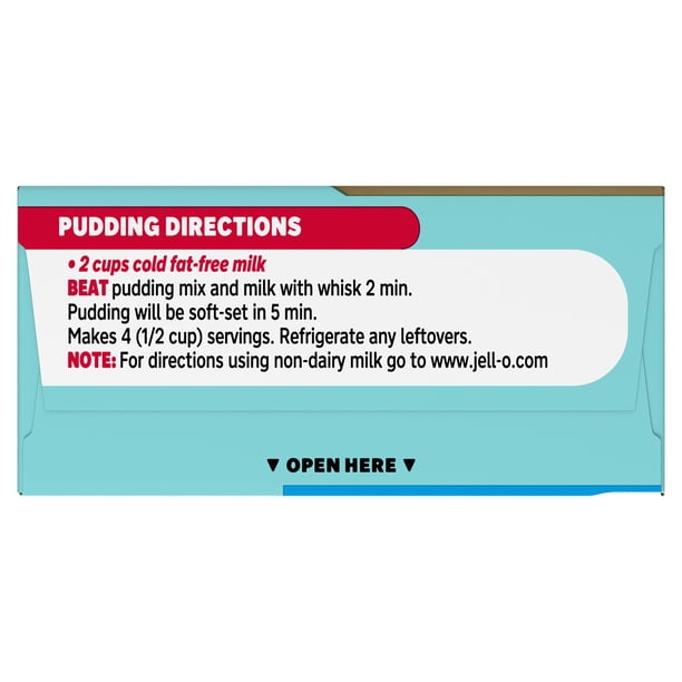 Jell-O, White Chocolate Pudding Mix, 1 oz, Zero Sugar, Reduced