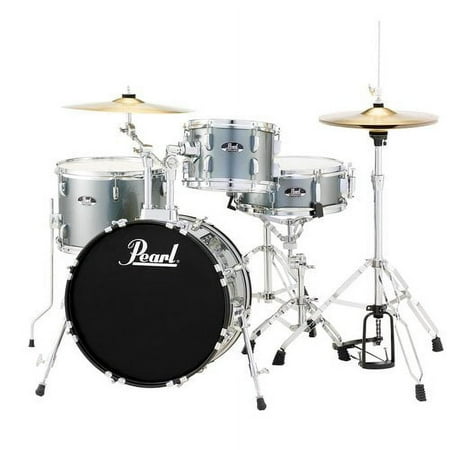 Pearl Roadshow RS584 4-Piece Drumset w/ Hardware & Cymbals - Charcoal