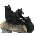 thumbnail image 5 of Forest Teamwork Black Bears And Cub Family Crossing Tree Log Bridge Figurine, 5 of 10
