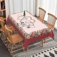 thumbnail image 3 of Mizhona Valentine Rectangle Tablecloth Pink Rose Dining Table Cloth Waterproof Kitchen Decorations 54"x72", 3 of 6