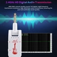 thumbnail image 3 of 2.4G Wireless Guitar System Rechargeable Guitar Transmitter Receiver Set for Electric Guitar Bass Electric Wind Instruments Plug and Play 48K/16bit Real-time Transmission 282 Degree Rotatable Plug, 3 of 9