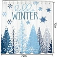 thumbnail image 4 of Winter Shower Curtain, 72"X72" Christmas Tree Shower Curtain, Blue Christmas Snowflake Shower Curtain with Hooks, Christmas Bathroom Decor, Waterproof Washable Polyester Holiday Xmas Bathroom Set, 4 of 6
