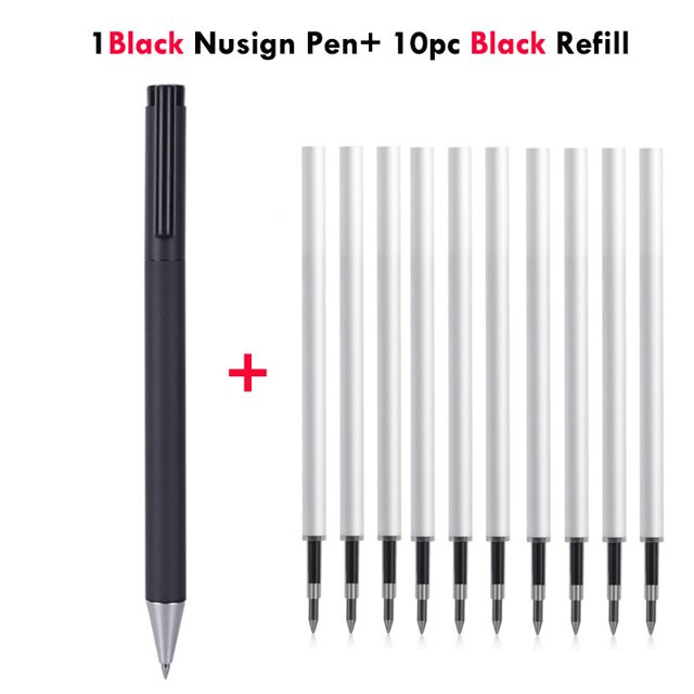 Deli Nusign-Juego de bolígrafos de Gel, bolígrafo de Metal, Rollerball, Caneta de Gel, 0,5 MM, PREMEC, Suiza, recarga, oficina, escuela, proveedor