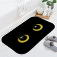 thumbnail image 4 of GZHJMY Bathroom Rugs Mats Non-Slip, Soft Microfiber Absorbent Bath Mats for Shower Bathtubs, Yellow Eyes Indoor Entrance Door Mats Bedroom Laundry 31”x20” Carpet Runner, 4 of 7