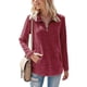 thumbnail image 4 of Sudadera con capucha para mujer Sudadera con capucha de color sólido Manga larga Cuello con cremallera Top suelto informal de otoño, Rojo vino, L tholdsy AP003716-23, 4 of 7