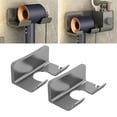 thumbnail image 4 of Hair Dryer Holder Wall Mounted Rack Hair Brush Organizer Bracket Hair Dryer Rack Black (Up Grade), 4 of 4