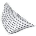 thumbnail image 2 of Sea Animals Lounger Chair Bag, Sharks Swimming Horizontal Silhouettes Powerful Dangerous Wild Life, High Capacity Storage with Handle Container, Lounger Size, Charcoal Grey White, by Ambesonne, 2 of 5