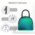 thumbnail image 4 of Xecao Green Turquoise Teal Lunch Bag , an insulated, reusable tote bag perfect for adults of all genders, ideal for work, office, picnics and beach trips, 4 of 6