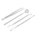 thumbnail image 4 of 4Pcs Dentist Cleaning Examination Hygiene Set Dental Tarter Scraper Probe Teeth Care Kit, 4 of 8