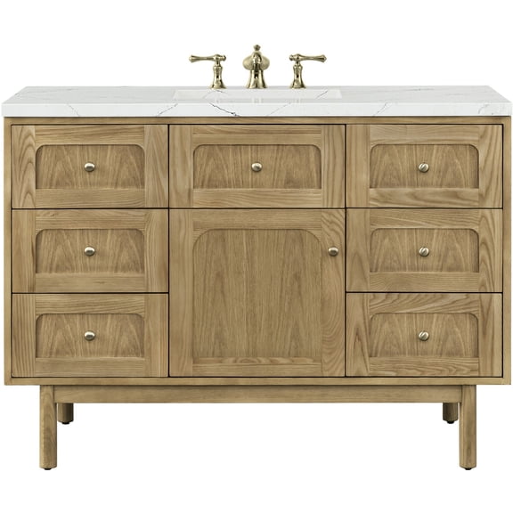 James Martin Vanities 545-V48-3Enc Laurent 48" Single Basin Poplar Wood Vanity Set - Light