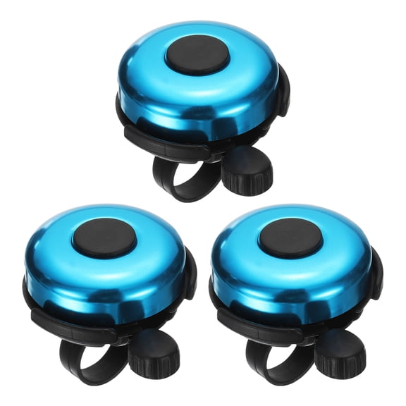 Uxcell 3pcs Bike Bell Classic Bicycle Bell with Loud Crisp Sound Bike Ring Bell Aluminum Bike Accessories, Blue