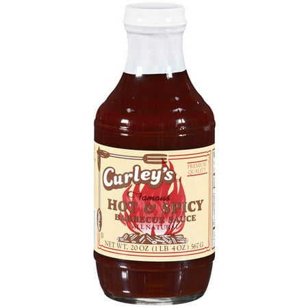 Curley's Famous Hot & Spicy Barbecue Sauce, 20 oz (3 Pack)
