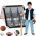 thumbnail image 1 of Baseball Nets Training Equipment – 2-in-1 Adjustable Pitchback Trainer w/ 9-Hole Target – 12-Angle Rebounder Net for Baseball/Softball – Multi-Sport Pitching & Fielding Practice, 1 of 6