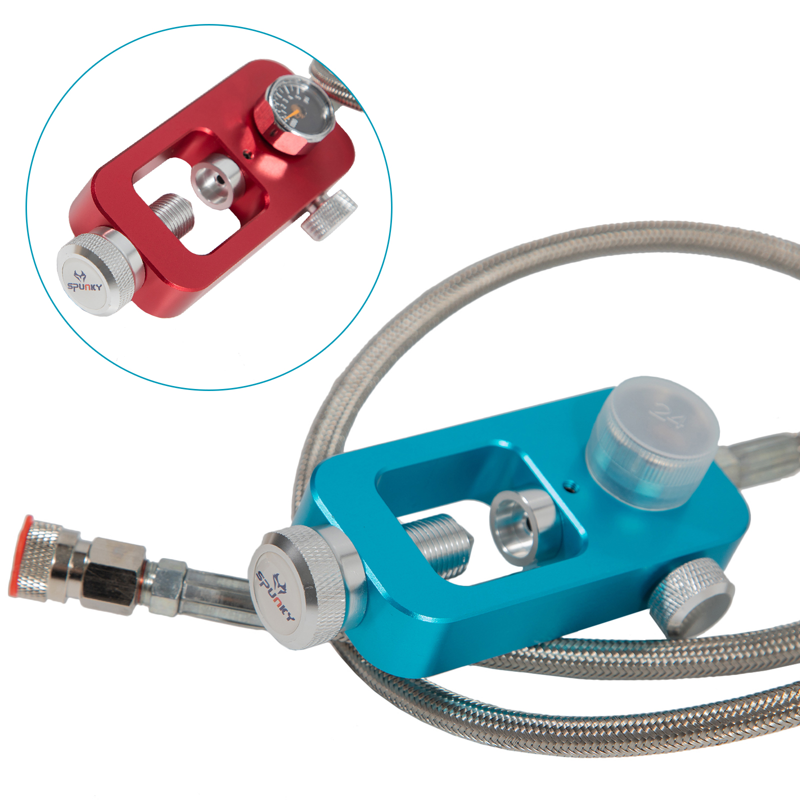 TOOL1SHOoo 30mpa 4500psi Fill Station for HPA Tanks 36in Teflon Hose High Pressure Gauge